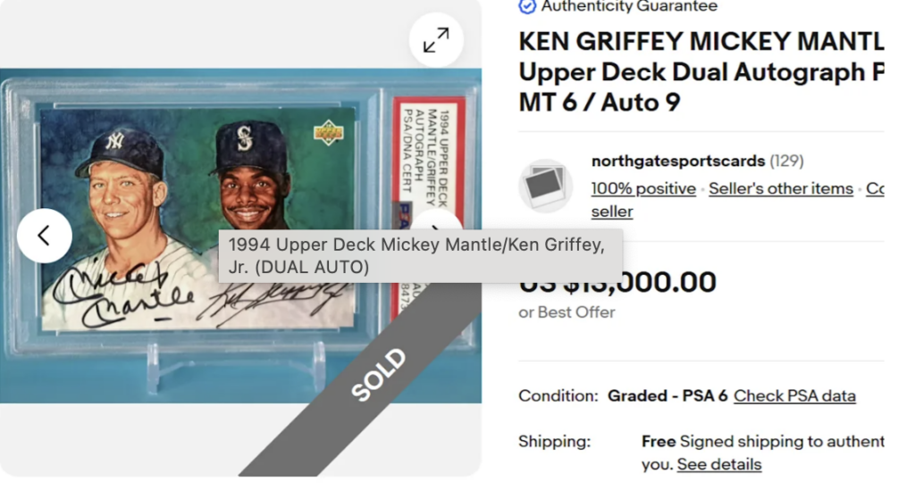 Ken Griffey Jr. and Mickey Mantle